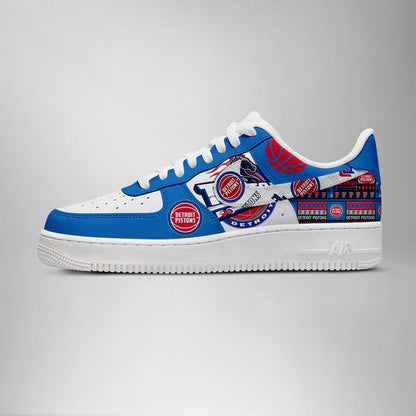 [SLAM DUNK DEAL] NEW CUSTOMIZED NBA14 DPI DETROIT PISTONS AF1 SHOES