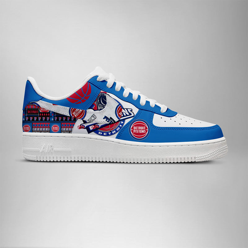 [SLAM DUNK DEAL] NEW CUSTOMIZED NBA14 DPI DETROIT PISTONS AF1 SHOES