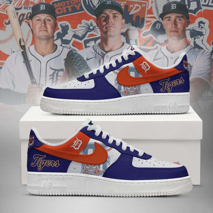 [HOMERUN DEAL] NEW CUSTOMIZED MLB16 DT TIGERS AF1 SHOES