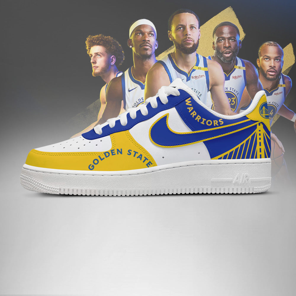 [SLAM DUNK DEAL] NEW CUSTOMIZED NBA12 GSW GOLDEN STATE WARRIORS AF1 SHOES