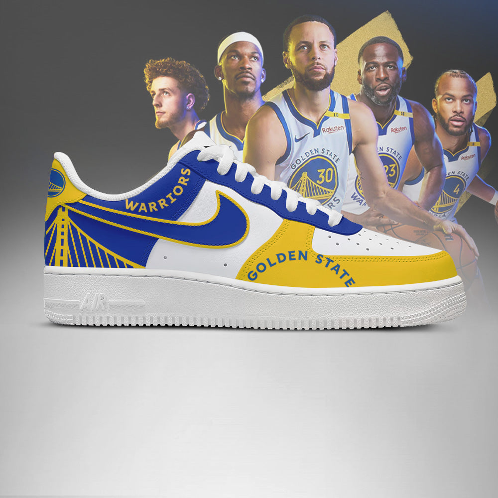 [SLAM DUNK DEAL] NEW CUSTOMIZED NBA12 GSW GOLDEN STATE WARRIORS AF1 SHOES