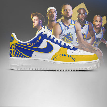 [SLAM DUNK DEAL] NEW CUSTOMIZED NBA12 GSW GOLDEN STATE WARRIORS AF1 SHOES