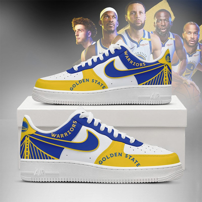 [SLAM DUNK DEAL] NEW CUSTOMIZED NBA12 GSW GOLDEN STATE WARRIORS AF1 SHOES