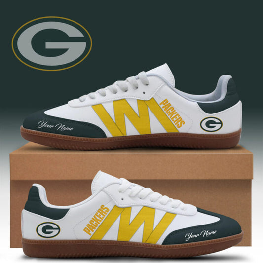 [TOUCHDOWN DEAL] NEW CUSTOMIZED NFL08 GBP GREEN BAY PACKERS CLASSIC SNEAKERS