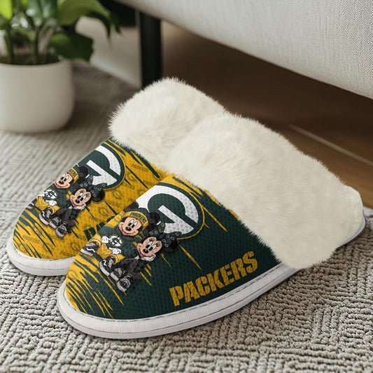[TOUCHDOWN DEAL] NEW CUSTOMIZED NFL08 GBP GREEN BAY PACKERS COTTON SLIPPERS