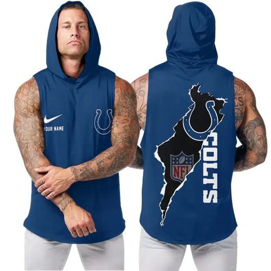 [TOUCHDOWN DEAL] NEW CUSTOMIZED NFL17 IDC INDIANAPOLIS COLTS HOODED TANK TOP