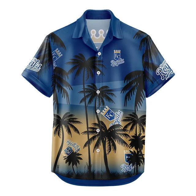 [HOMERUN DEAL] NEW CUSTOMIZED MLB19 KCR KANSAS CITY ROYALS UNISEX HAWAIIAN SHIRT & SHORTS SET