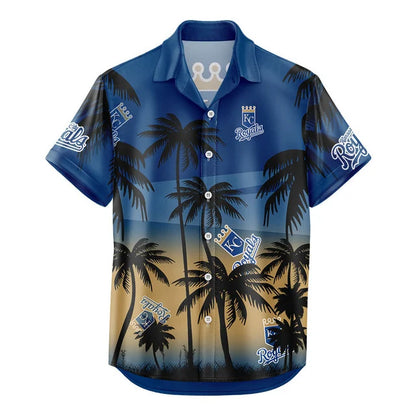 [HOMERUN DEAL] NEW CUSTOMIZED MLB19 KCR KANSAS CITY ROYALS UNISEX HAWAIIAN SHIRT & SHORTS SET