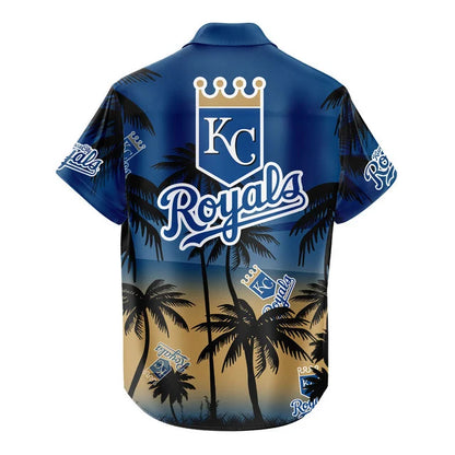 [HOMERUN DEAL] NEW CUSTOMIZED MLB19 KCR KANSAS CITY ROYALS UNISEX HAWAIIAN SHIRT & SHORTS SET