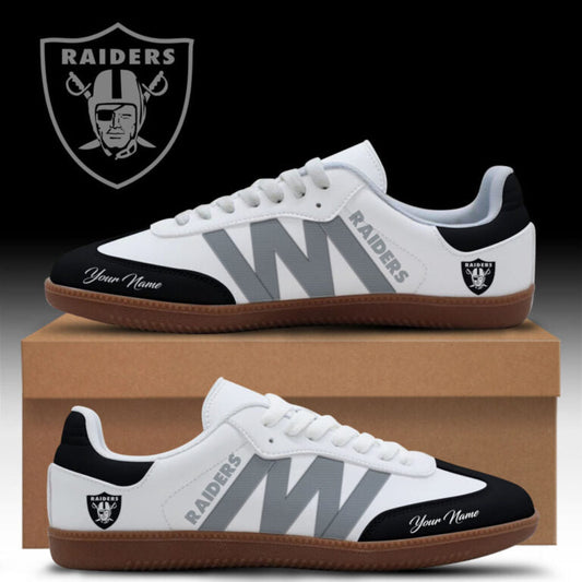 [TOUCHDOWN DEAL] NEW CUSTOMIZED NFL07 LVR LAS VEGAS RAIDERS CLASSIC SNEAKERS