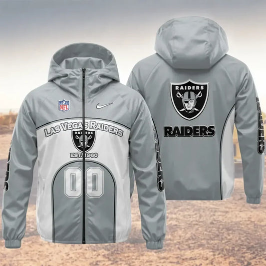 [TOUCHDOWN DEAL] NEW CUSTOMIZED NFL07 LVR LAS VEGAS RAIDERS WINDBREAKER JACKET