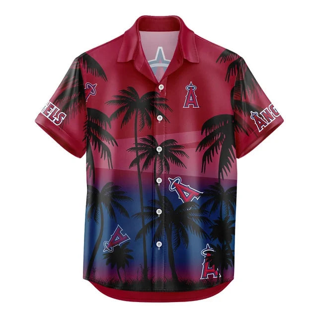 [HOMERUN DEAL] NEW CUSTOMIZED MLB27 LAA LOS ANGELES ANGELS UNISEX HAWAIIAN SHIRT & SHORTS SET