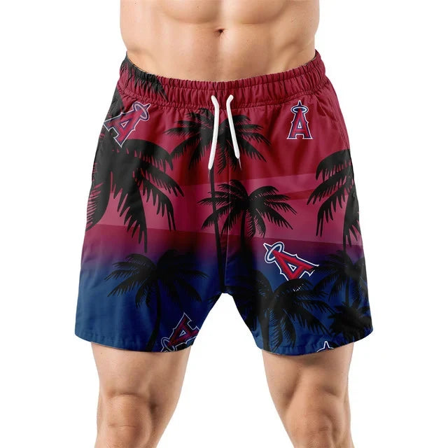 [HOMERUN DEAL] NEW CUSTOMIZED MLB27 LAA LOS ANGELES ANGELS UNISEX HAWAIIAN SHIRT & SHORTS SET