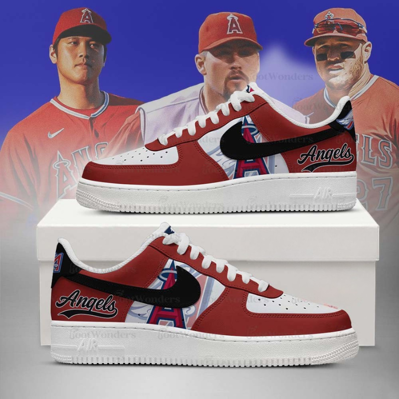[HOMERUN DEAL] NEW CUSTOMIZED MLB27 LA ANGELS AF1 SHOES