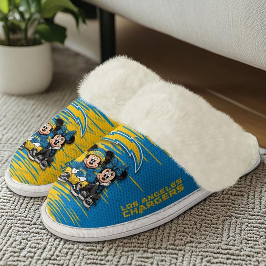[TOUCHDOWN DEAL] NEW CUSTOMIZED NFL09 LAC LOS ANGELES CHARGERS COTTON SLIPPERS