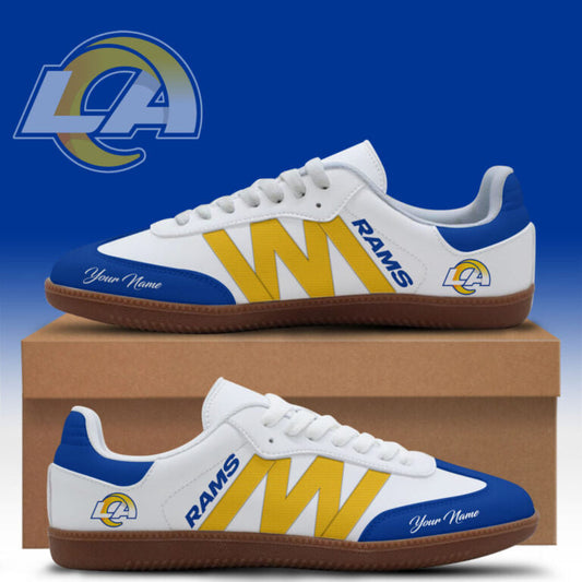 [TOUCHDOWN DEAL] NEW CUSTOMIZED NFL22 LAR LOS ANGELES RAMS CLASSIC SNEAKERS