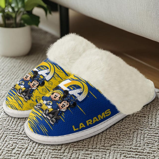 [TOUCHDOWN DEAL] NEW CUSTOMIZED NFL22 LAR LOS ANGELES RAMS COTTON SLIPPERS