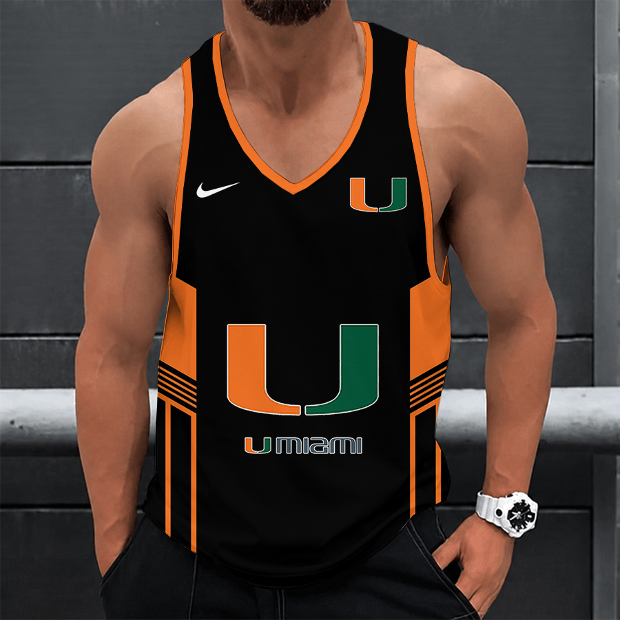 [HOMERUN DEAL] NEW CUSTOMIZED NCAA CWS04 MIH MIAMI HURRICANES UNISEX TANK TOP
