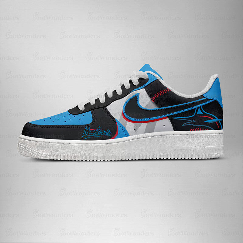 [HOMERUN DEAL] NEW CUSTOMIZED MLB20 MI MARLINS AF1 SHOES