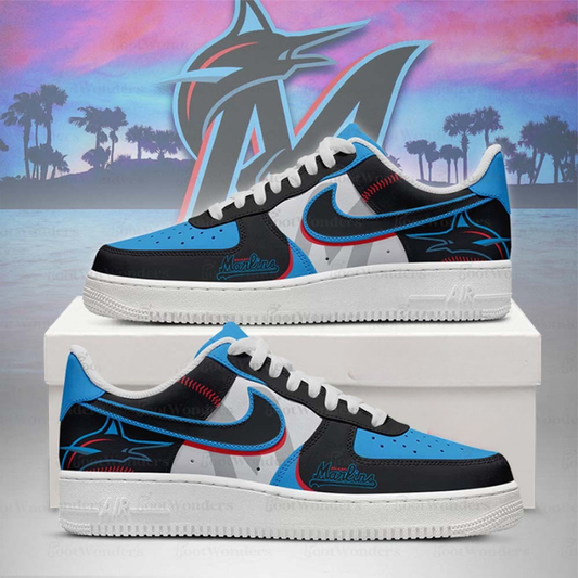 [HOMERUN DEAL] NEW CUSTOMIZED MLB20 MI MARLINS AF1 SHOES