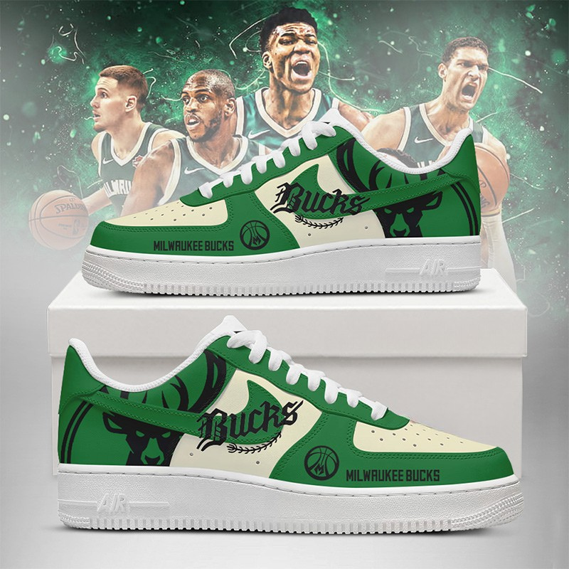 [SLAM DUNK DEAL] NEW CUSTOMIZED NBA11 MBU MILWAUKEE BUCKS AF1 SHOES