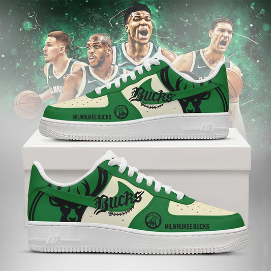 [SLAM DUNK DEAL] NEW CUSTOMIZED NBA11 MBU MILWAUKEE BUCKS AF1 SHOES