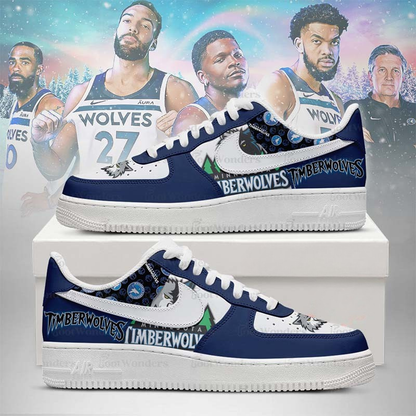 [SLAM DUNK DEAL] NEW CUSTOMIZED NBA05 MTW MINNESOTA TIMBERWOLVES AF1 SHOES