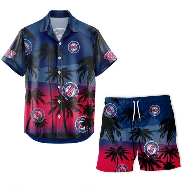 [HOMERUN DEAL] NEW CUSTOMIZED MLB22 MTS MINNESOTA TWINS UNISEX HAWAIIAN SHIRT & SHORTS SET