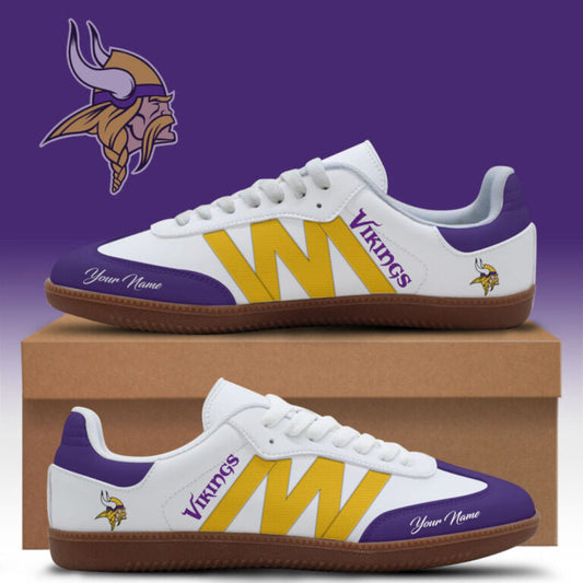 [TOUCHDOWN DEAL] NEW CUSTOMIZED NFL05 MVK MINNESOTA VIKINGS CLASSIC SNEAKERS