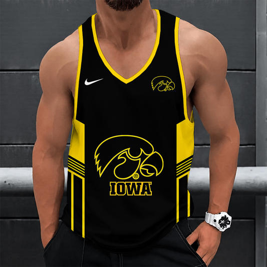 [SLAM DUNK DEAL] NEW CUSTOMIZED NCAA MAM16 IWH IOWA HAWKEYES STRAPPY UNISEX TANK TOP
