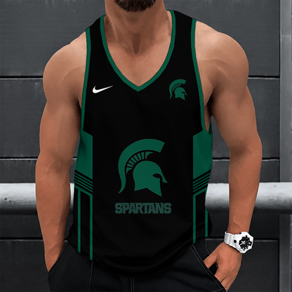 [SLAM DUNK DEAL] NEW CUSTOMIZED NCAA MAM07 MSS MICHIGAN STATE SPARTANS STRAPPY UNISEX TANK TOP