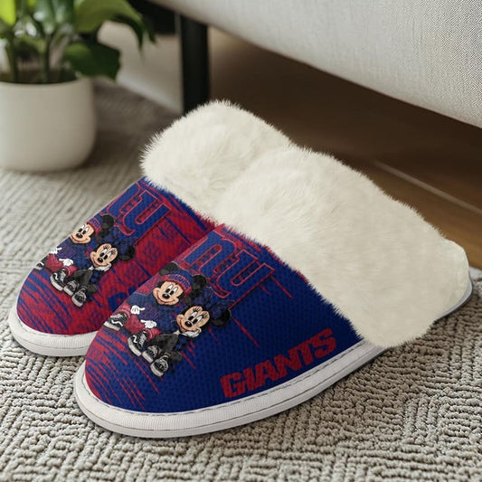 [TOUCHDOWN DEAL] NEW CUSTOMIZED NFL32 NYG NEW YORK GIANTS COTTON SLIPPERS