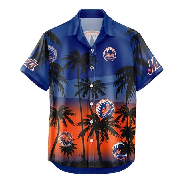 [HOMERUN DEAL] NEW CUSTOMIZED MLB17 NYM NEW YORK METS UNISEX HAWAIIAN SHIRT & SHORTS SET