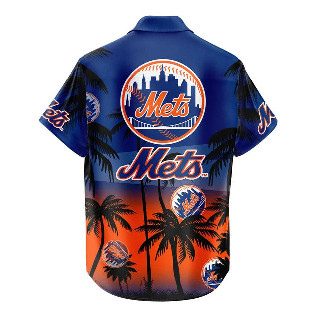 [HOMERUN DEAL] NEW CUSTOMIZED MLB17 NYM NEW YORK METS UNISEX HAWAIIAN SHIRT & SHORTS SET