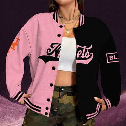[HOMERUN DEAL] NEW CUSTOMIZED MLB17 NYM NEW YORK METS SATIN VARSITY & BASEBALL JACKET
