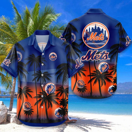 [HOMERUN DEAL] NEW CUSTOMIZED MLB17 NYM NEW YORK METS UNISEX HAWAIIAN SHIRT & SHORTS SET