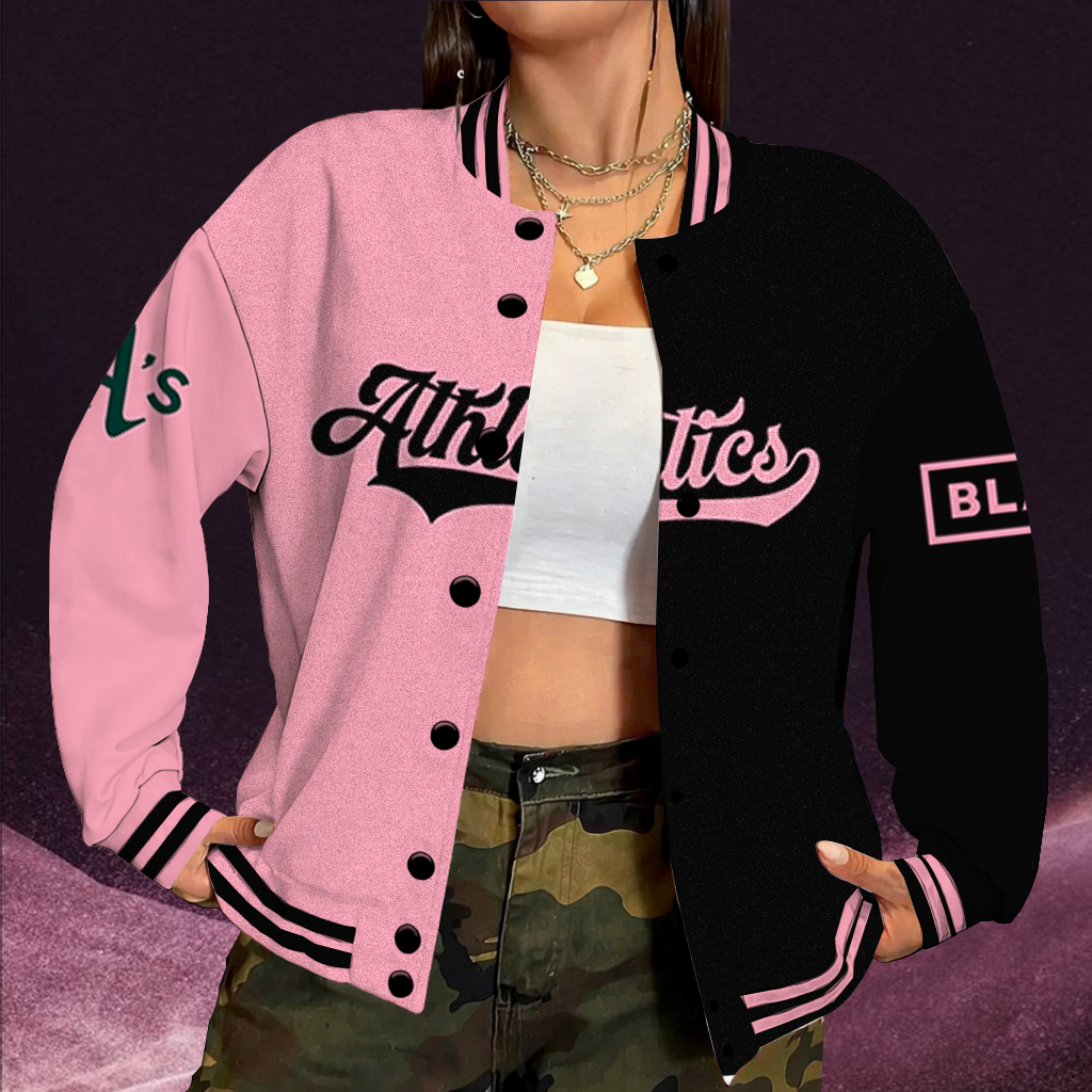 [HOMERUN DEAL] NEW CUSTOMIZED MLB23 OAS OAKLAND ATHLETICS SATIN VARSITY & BASEBALL JACKET