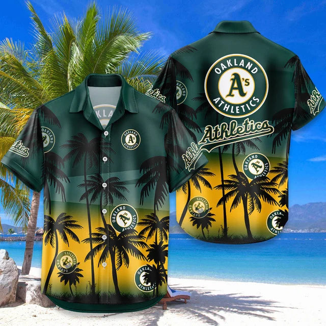 [HOMERUN DEAL] NEW CUSTOMIZED MLB23 OAS OAKLAND ATHLETICS UNISEX HAWAIIAN SHIRT & SHORTS SET