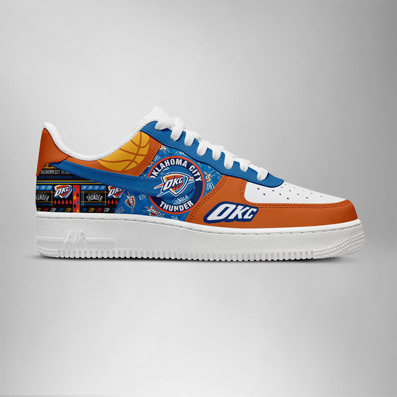 [SLAM DUNK DEAL] NEW CUSTOMIZED NBA01 OCT OKLAHOMA CITY THUNDER AF1 SHOES