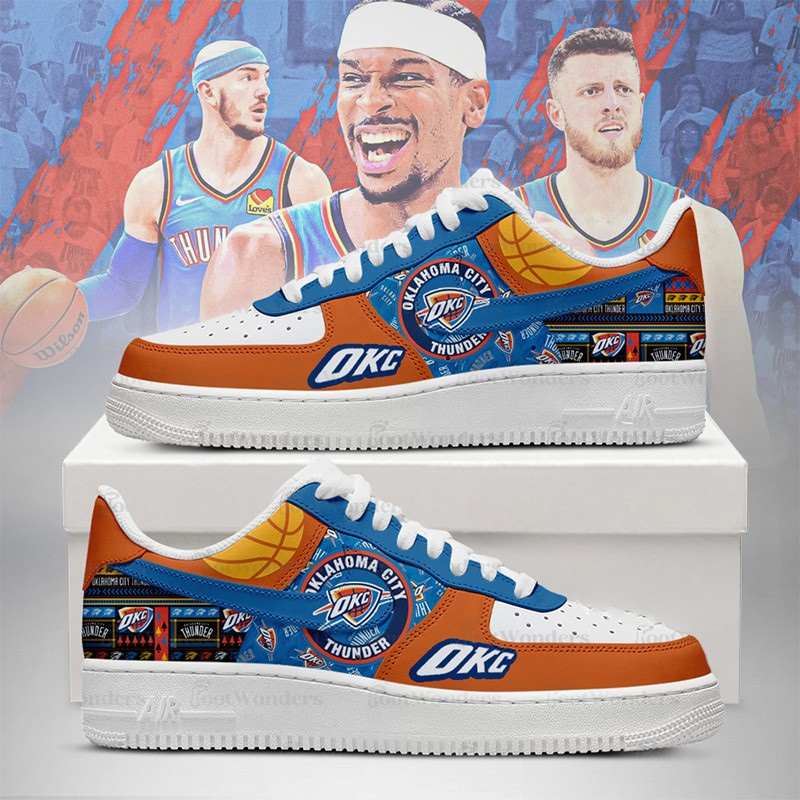 [SLAM DUNK DEAL] NEW CUSTOMIZED NBA01 OCT OKLAHOMA CITY THUNDER AF1 SHOES