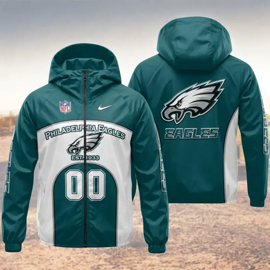 [TOUCHDOWN DEAL] NEW CUSTOMIZED NFL02 PPE PHILADELPHIA EAGLES WINDBREAKER JACKET