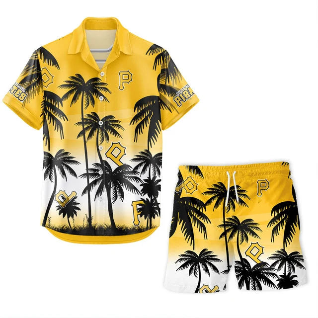 [HOMERUN DEAL] NEW CUSTOMIZED MLB29 PHP PITTSBURGH PIRATES UNISEX HAWAIIAN SHIRT & SHORTS SET