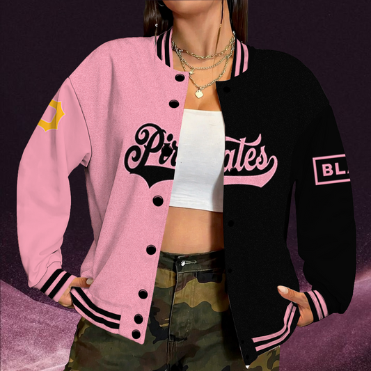 [HOMERUN DEAL] NEW CUSTOMIZED MLB29 PHP PITTSBURGH PIRATES SATIN VARSITY & BASEBALL JACKET