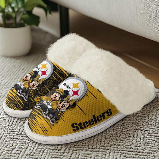 [TOUCHDOWN DEAL] NEW CUSTOMIZED NFL14 PSB PITTSBURGH STEELERS COTTON SLIPPERS
