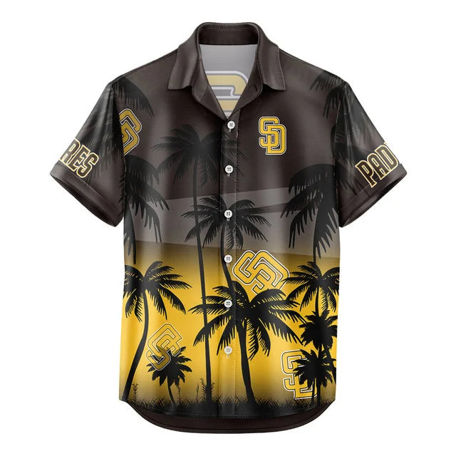 [HOMERUN DEAL] NEW CUSTOMIZED MLB18 SDP SAN DIEGO PADRES UNISEX HAWAIIAN SHIRT & SHORTS SET