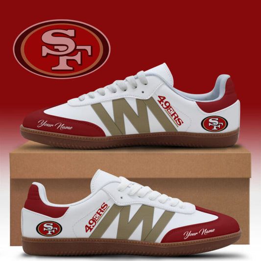[TOUCHDOWN DEAL] NEW CUSTOMIZED NFL11 SF49 SAN FRANCISCO 49ERS CLASSIC SNEAKERS