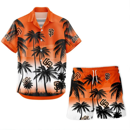 [HOMERUN DEAL] NEW CUSTOMIZED MLB06 SFG SAN FRANCISCO GIANTS UNISEX HAWAIIAN SHIRT & SHORTS SET