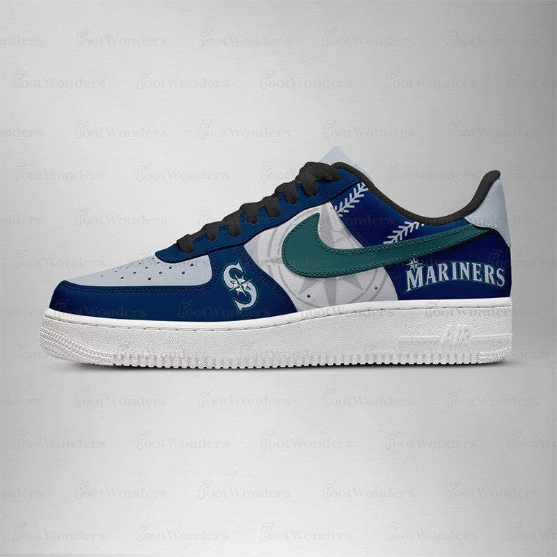 [HOMERUN DEAL] NEW CUSTOMIZED MLB14 ST MARINERS AF1 SHOES