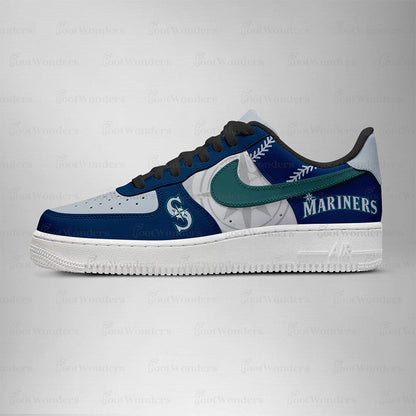 [HOMERUN DEAL] NEW CUSTOMIZED MLB14 ST MARINERS AF1 SHOES