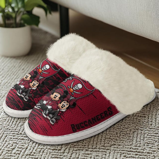 [TOUCHDOWN DEAL] NEW CUSTOMIZED NFL10 TBB TAMPA BAY BUCCANEERS COTTON SLIPPERS